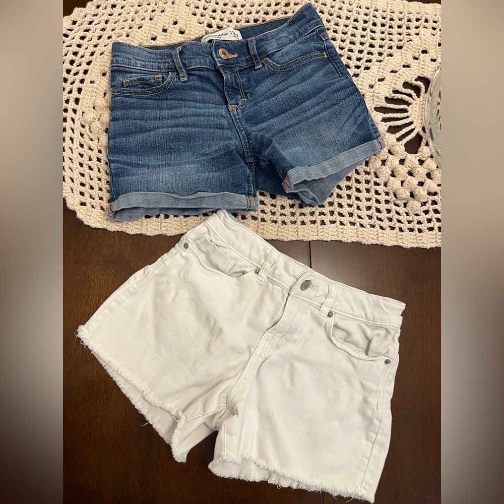 Calvin Klein White and Abercrombie Kids Mid Rise Girls Jeans